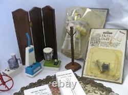LARGE LOT DOLL HOUSE FURNITURE & MINIATURE ACCESSORIES SOME SEALED & With BOXES