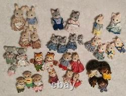 LARGE LOT of 33 CALICO CRITTERS- Red Pandas, Monkey, Cats, Rabbits, Koalas ++