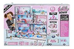 LOL Surprise Doll House With 85+ Surprises Wooden Multi Story Colorful Girls-NEW