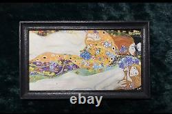 LOVERS KLIMT Style Original Hand Painted Doll House Miniature Oil Painting 112