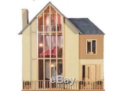 Lake View Dolls House Modern Unpainted Flat Pack Kit 112 Scale