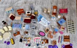 Large Collection Bundle of dolls house furniture miniatures Job Lot