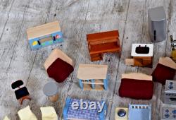 Large Collection Bundle of dolls house furniture miniatures Job Lot