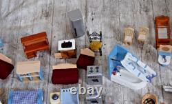 Large Collection Bundle of dolls house furniture miniatures Job Lot