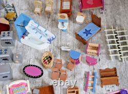 Large Collection Bundle of dolls house furniture miniatures Job Lot