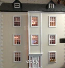 Large Edwardian Dolls House 12 rooms-fully lit