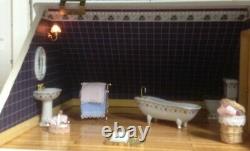 Large Edwardian Dolls House 12 rooms-fully lit