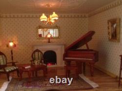 Large Edwardian Dolls House 12 rooms-fully lit