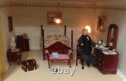 Large Edwardian Dolls House 12 rooms-fully lit