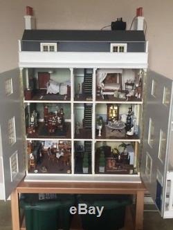 Large Furnished Dolls House Beautifully Decorated With Electrics. Collector Item