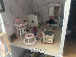 Large Handcrafted 1/12th Scale Miniature Dolls House Collectible With Lights