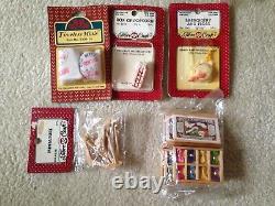 Large Lot Vintage Miniature Doll House Accessories