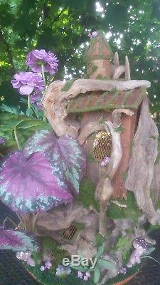 Large OOAK Fairy Dollhouse lighted House by J. McLaughlin great 4 BJD, Realpuki