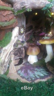 Large OOAK Fairy Dollhouse lighted House by J. McLaughlin great 4 BJD, Realpuki