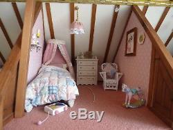 Large Victorian Dolls House, Collectors Item, Immaculate, Furnished, 4 Storey