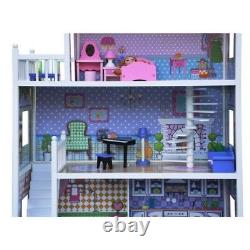 Large Wooden Doll House Julia+ 18pieces furniture for kids furniture joy and fun