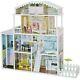 Large Wooden Doll House Mansion Monika + 17pieces Of Furniture Fit Barbies Gift