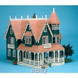 Large Wooden Doll House Vintage Victorian Kit Wood Dollhouse DIY Mansion Girls