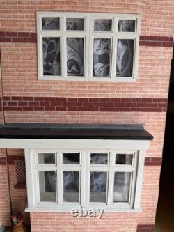 Large Wooden Dolls House Tudor Style Fully Furnished Miniature House + Figures