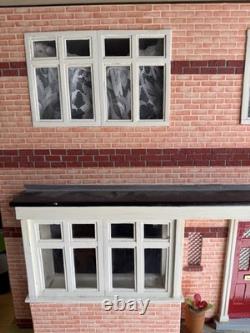 Large Wooden Dolls House Tudor Style Fully Furnished Miniature House + Figures