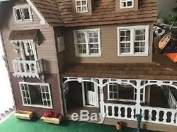 Large doll house hand made Victorian style need TLC