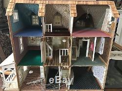 Large doll house hand made Victorian style need TLC