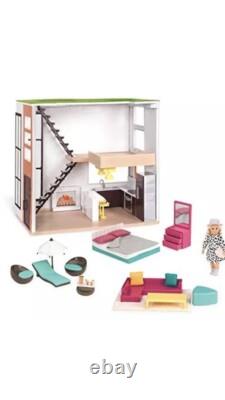Lori LO37071Z House & Accessories for Mini Trendy Playset with Doll & 3