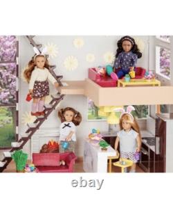 Lori LO37071Z House & Accessories for Mini Trendy Playset with Doll & 3