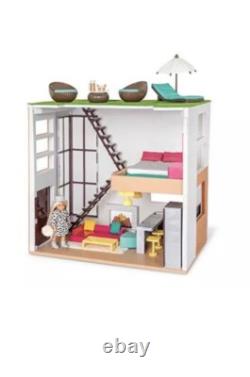 Lori LO37071Z House & Accessories for Mini Trendy Playset with Doll & 3