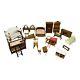Lot 20 Pc Vintage Miniature Doll House Bedroom Armoire Baby Dresser Vanity Rare