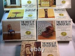 Lot 7 NEW OLD STOCK HOUSE OF MINIATURES Doll House Furniture 112 Scale Kits 227
