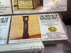 Lot 7 NEW OLD STOCK HOUSE OF MINIATURES Doll House Furniture 112 Scale Kits 227