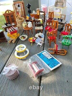 Lot Vintage Wood Doll House Miniature Coca co Furniture Accessories So Adorable