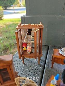 Lot Vintage Wood Doll House Miniature Coca co Furniture Accessories So Adorable