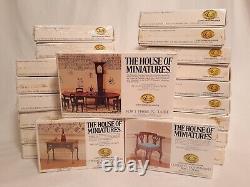 Lot of 20 NOS House of Miniatures Kits, Vintage Historical Doll Furniture X-Acto
