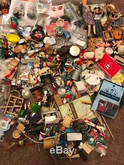 Lot of Vintage Old Dollhouse Miniatures Accessories Huge Lot