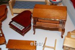 Lot of Vintage Wooden Miniature Doll House Furniture