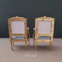 Louis XV 1/12 Miniature Dollshouse Sofa and Armchairs Style by Robert Dawson