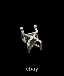 Lovely Miniature Sterling Silver Arm Chair / Dolls House Furniture- Hallmarked