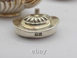 Lovely Vintage Miniature Dolls House Solid Silver Tea Set On Tray 1960