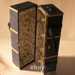 Luggage Shipping Trunk/Suitcase BLUE 4 drawers Doll House Miniature 1/12