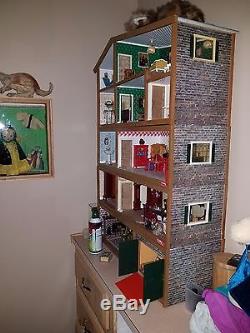 Lundby 5-Story Dollhouse Refurbished with All Furniture Original Lundby Car