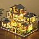 Luxury Doll House Diy Kit Wooden Japanese Architecture Self Assembly Miniature