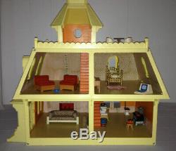 MATTEL The Littles Dollhouse 1980's House and Random Furniture 25 Piece Lot