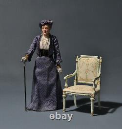 Maggie Smith as Lady Crawley, Miniature 112, OOAK, Art Sculpture by AMSTRAM