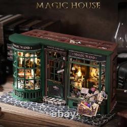 Magical Doll House Wooden Miniature DIY Assembly Building Model Toys Kit Gift