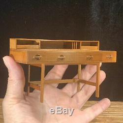 Mid Century Modern Artisan Patie Johnson Johnson Loving Miniature Desk 1/12