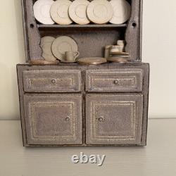 Mike Pollard Studio Pottery Miniature Welsh Dresser Display Cabinet Dolls House