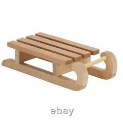 Mini Miniature Sledge Handmade 1/12 Wooden ModelSnow Sled Doll House Accessories