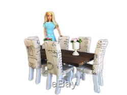 MiniMolly Dollhouse 16 Barbie Size BUNDLE Kitchen Dining Bed Lounge Furniture